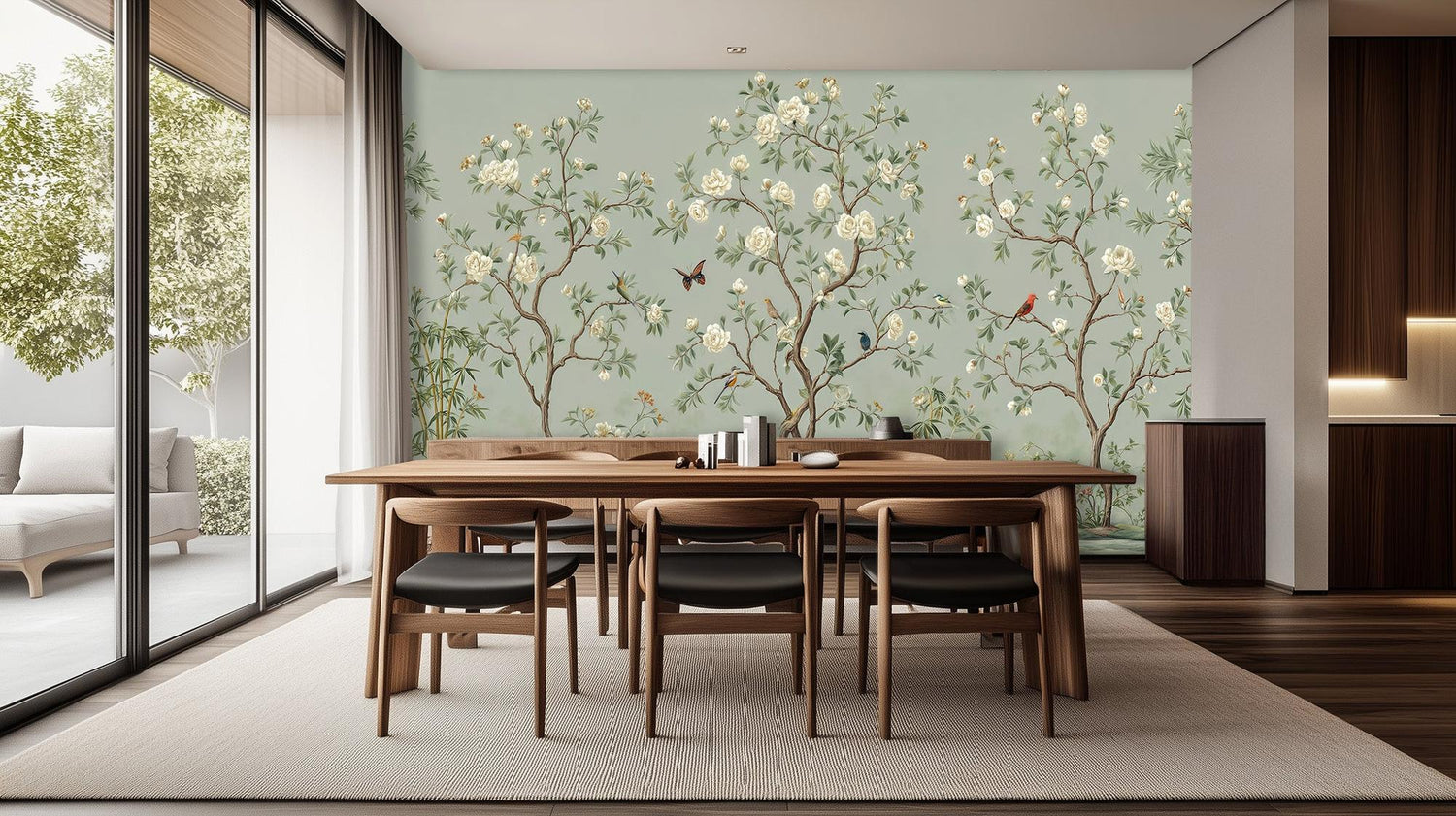 Vintage Green wallpaper for Dining Room