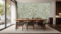 Vintage Green wallpaper for Dining Room