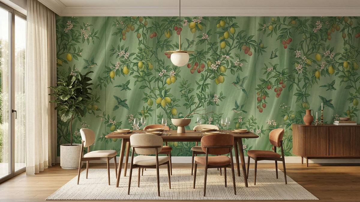 Vintage Green wallpaper for Dining Room