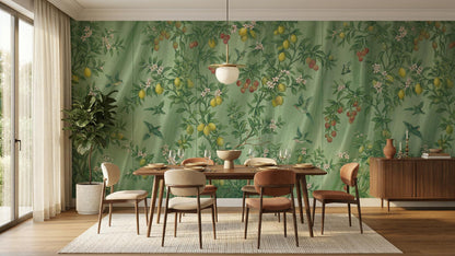 Vintage Green wallpaper for Dining Room