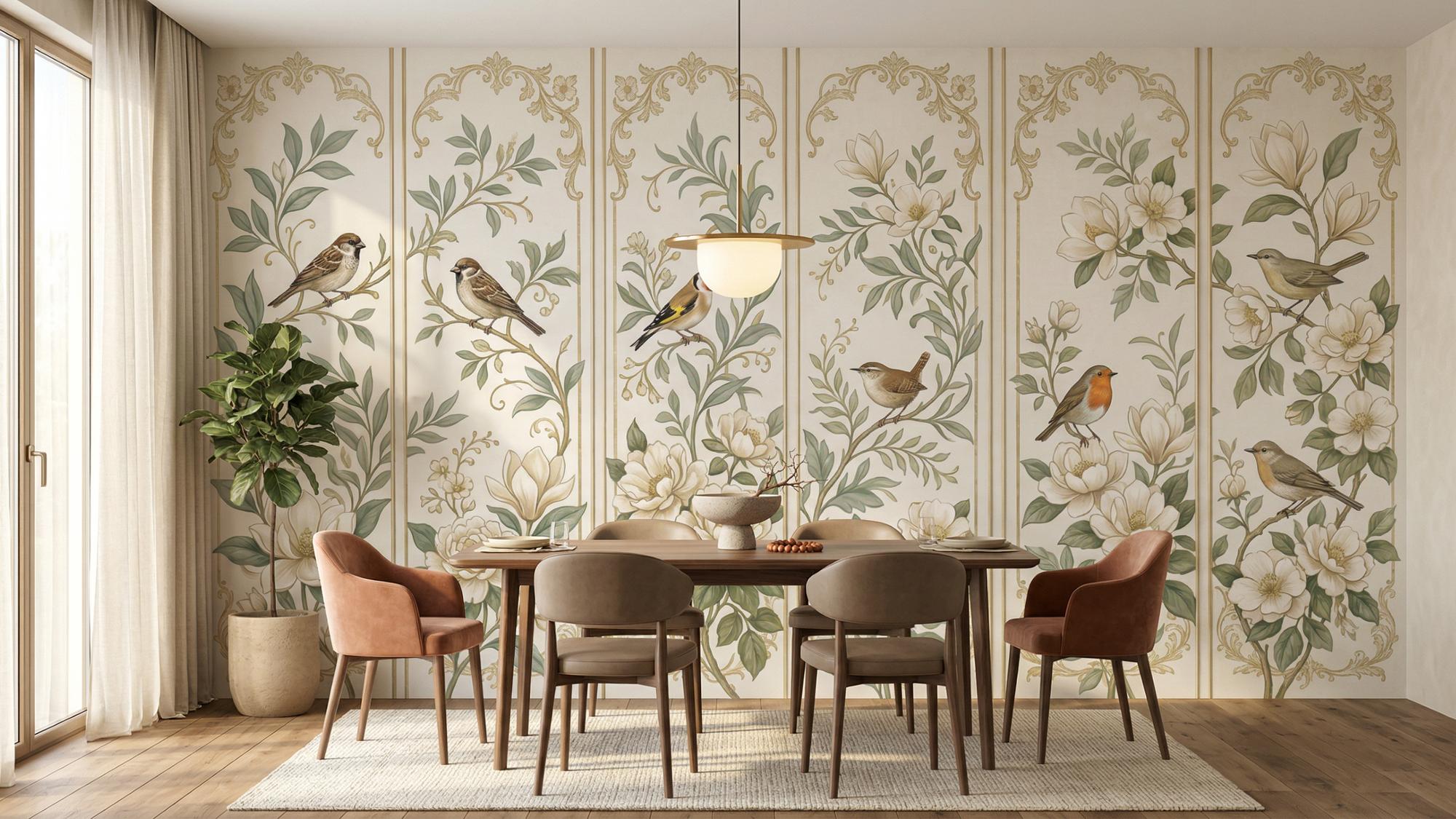 Vintage Green wallpaper for Dining Room