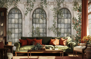 Vintage Green wallpaper for Living Room
