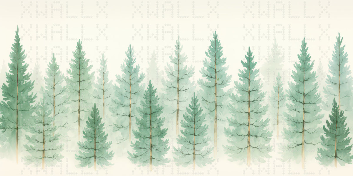 Whimsical Pine Tree Wallpaper