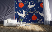 Contemporary Indigo wallpaper for Living Room