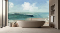 Turquoise Abstract Light wallpaper for Bathroom