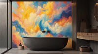 Abstract Light sky wallpaper for Bathroom