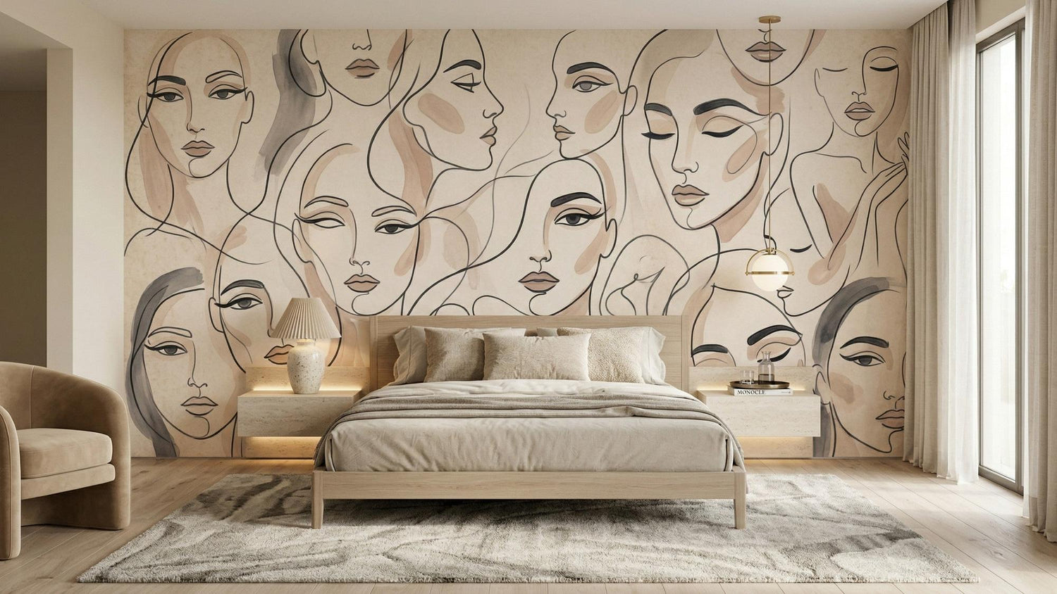 Abstract Light wallpaper for Bedroom