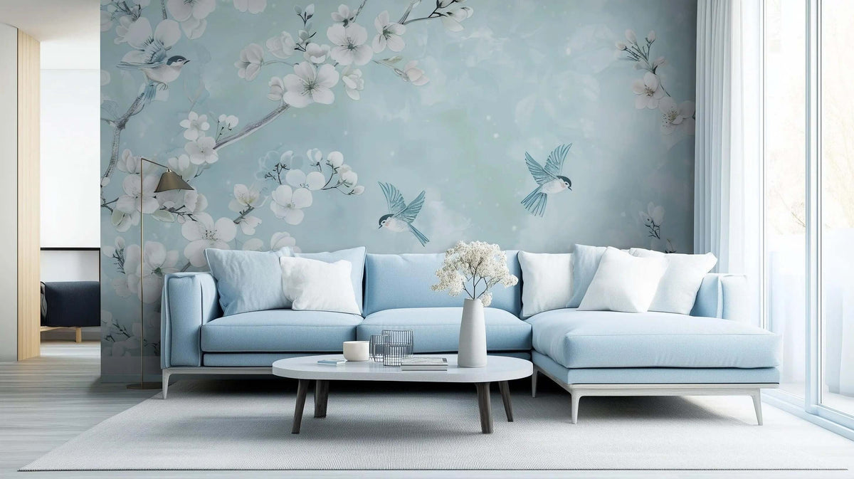 Light Blue Wallpaper Mural
