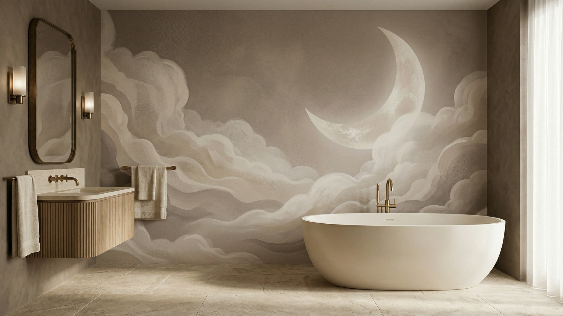 Contemporary Light wallpaper for Bathroom