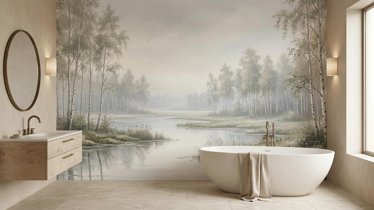 Contemporary Light wallpaper for Bathroom