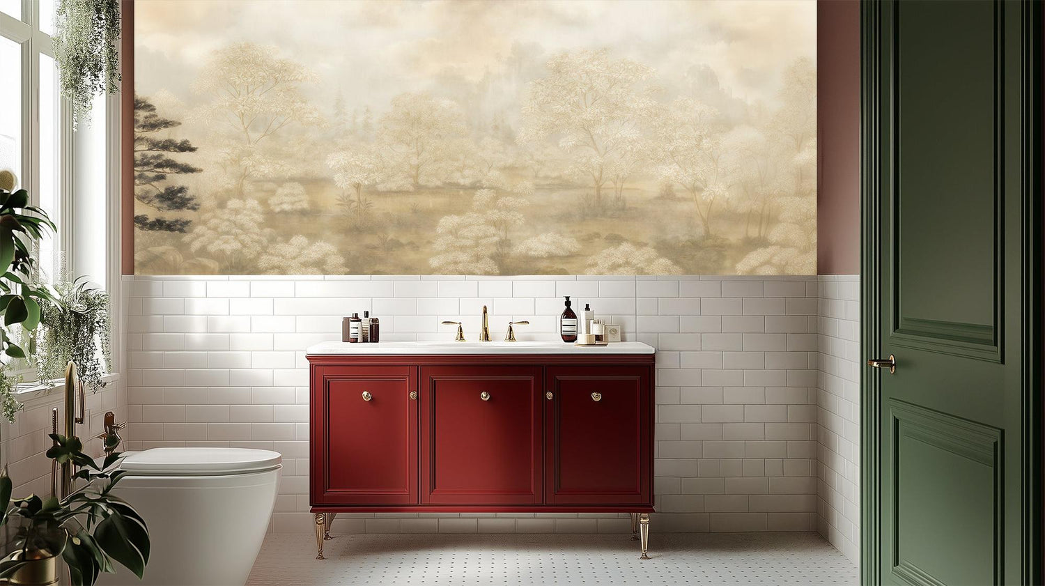 Traditional Light wallpaper for Bathroom
