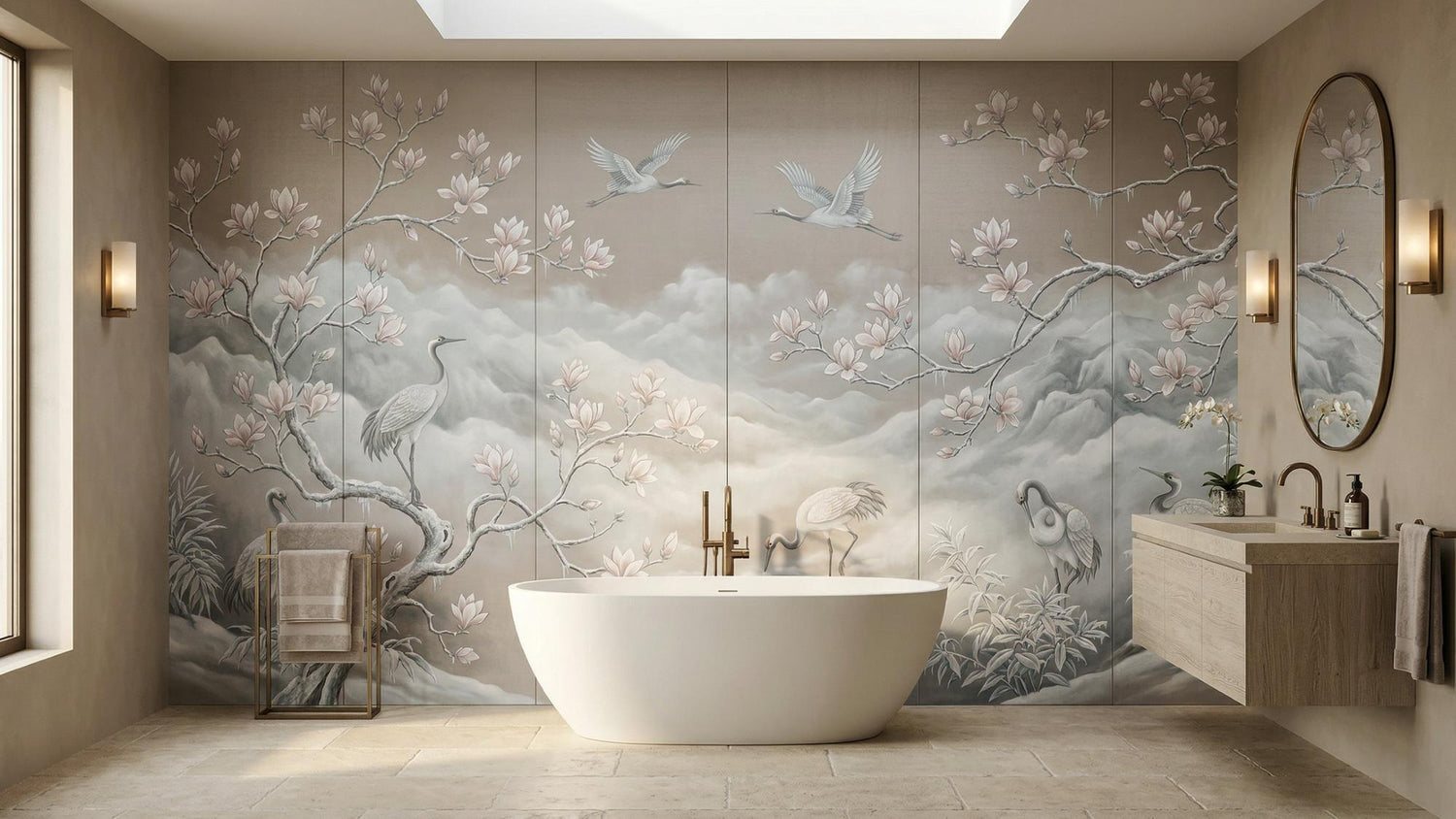 Banyo için Geleneksel Açık duvar kağıdı