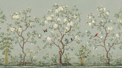 Delicate Blossom and Bird Wallpaper
