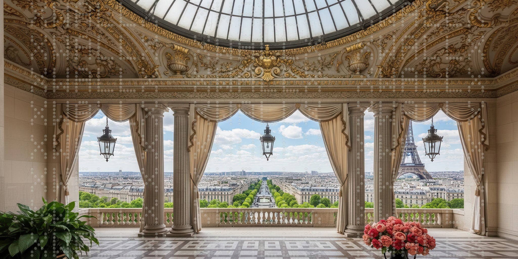 Parisian Skyline View Wallpaper