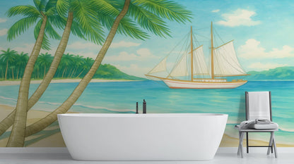 Tropical Light wallpaper for Bathroom