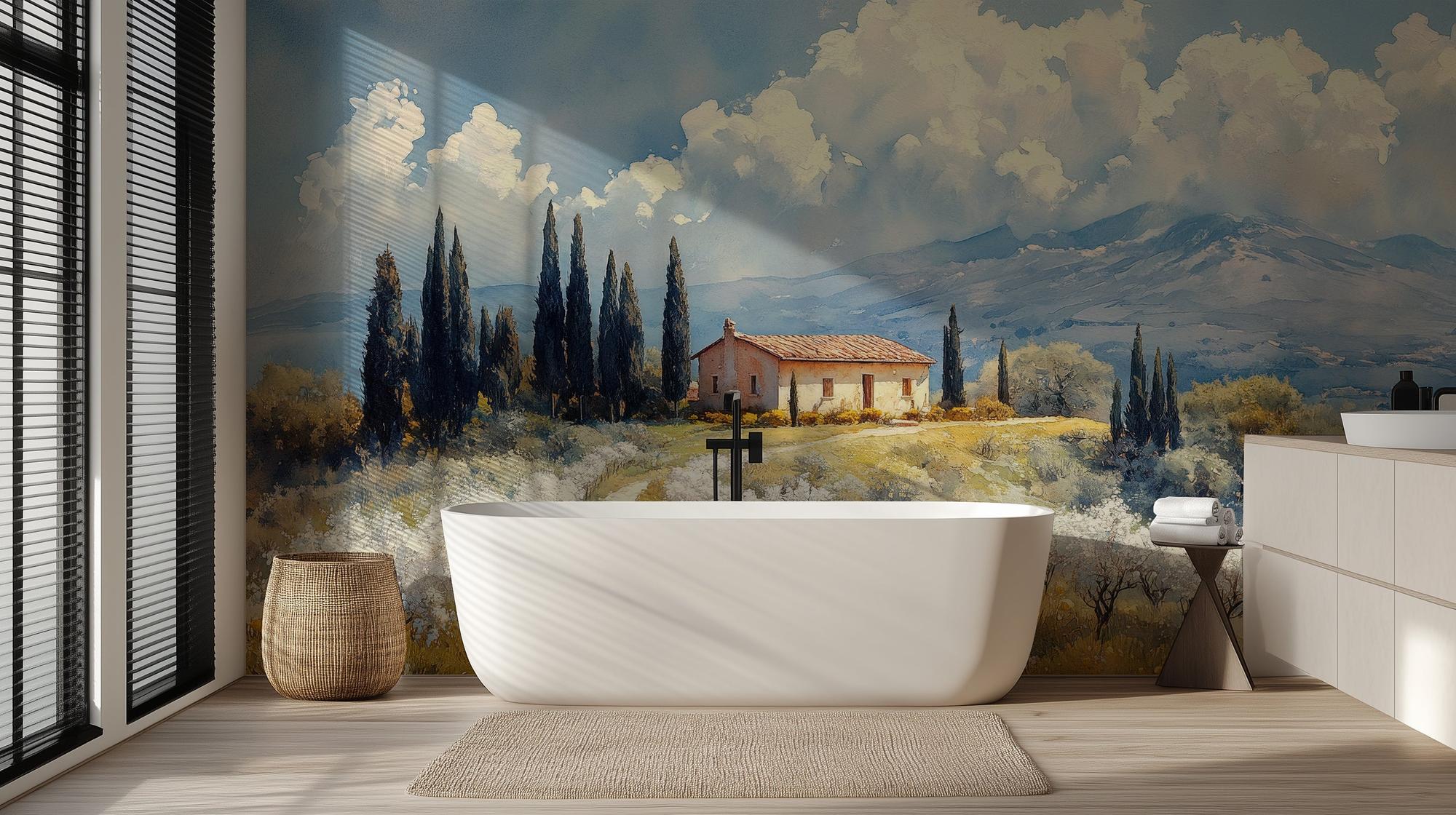 Banyo için Vintage Işık duvar kağıdı