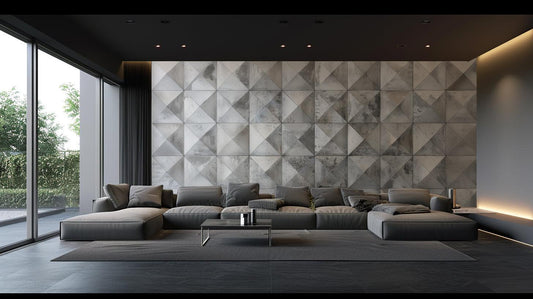 Grey Metallic wall mural - XWALLX