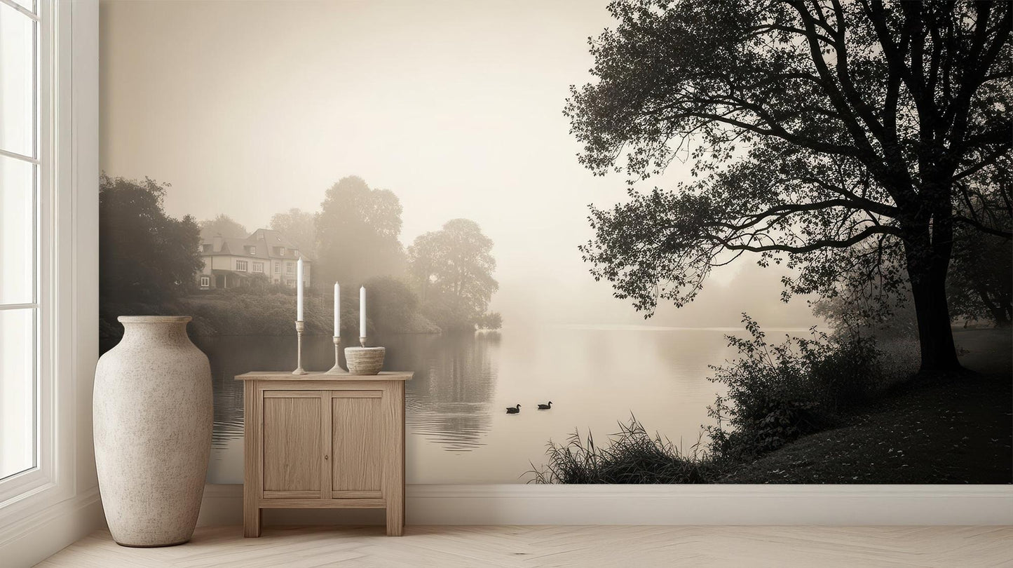 Contemporary Monochrome wallpaper for Living Room