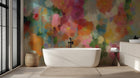 Vibrant Abstract  Colorful wallpaper for Bathroom