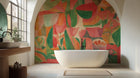 Abstract Multi Color wallpaper for Bathroom