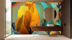 Abstract Multi Color wallpaper for Bathroom