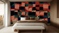Abstract Multi Color wallpaper for Bedroom