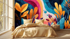 Abstract Multi Color wallpaper for Bedroom