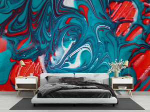 Abstract Multi Color wallpaper for Bedroom