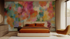 Abstract Multi Color wallpaper for Bedroom