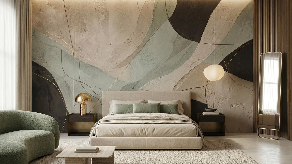 Abstract Multi Color wallpaper for Bedroom