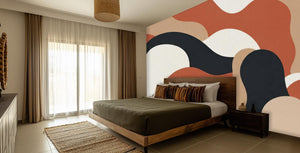 Abstract Multi Color wallpaper for Bedroom