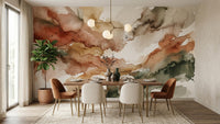 Abstract Multi Color wallpaper for Dining Room