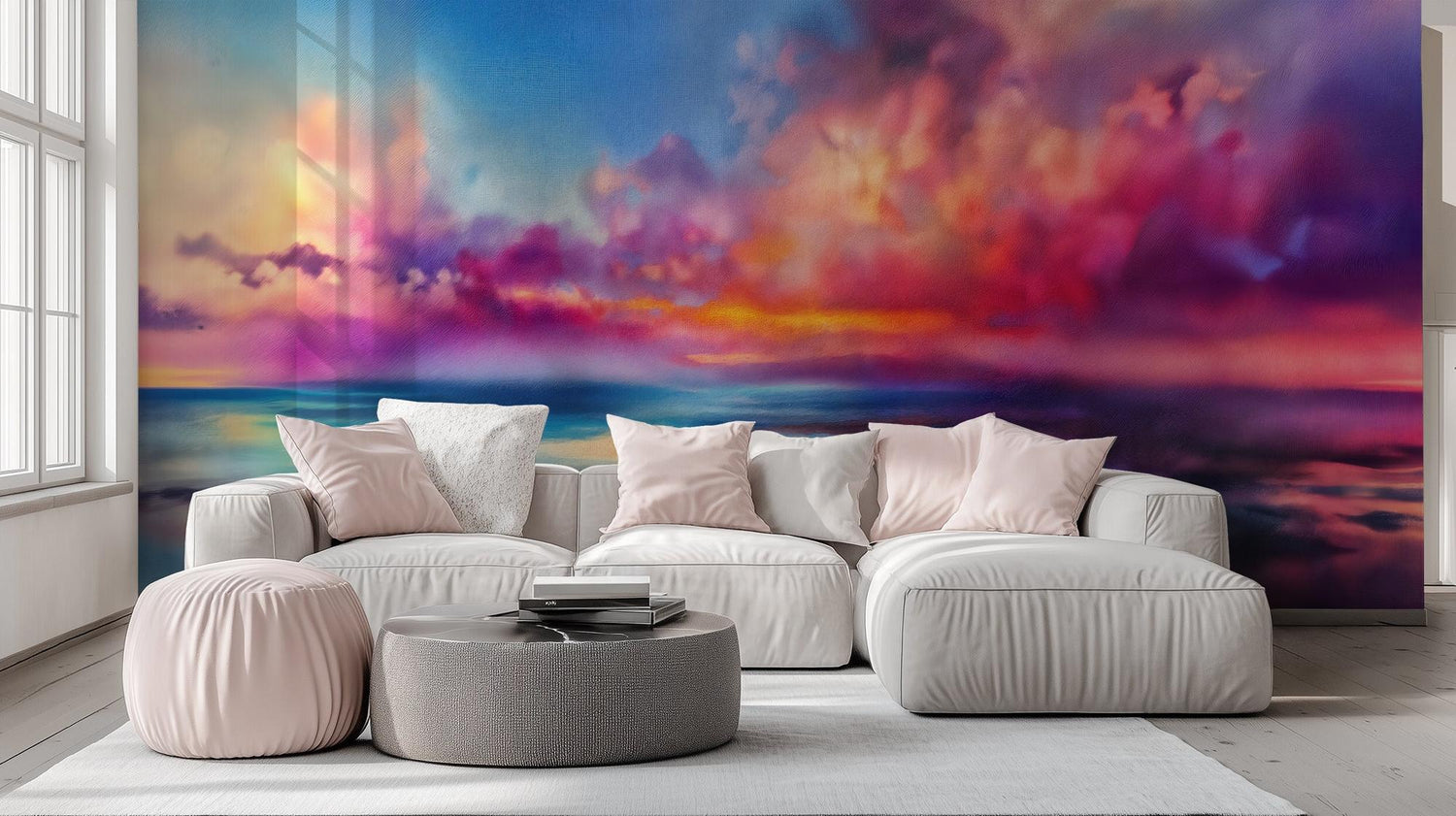 Abstract Multi Color wallpaper for Living Room