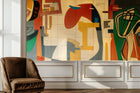 Abstract Multi Color wallpaper for Living Room