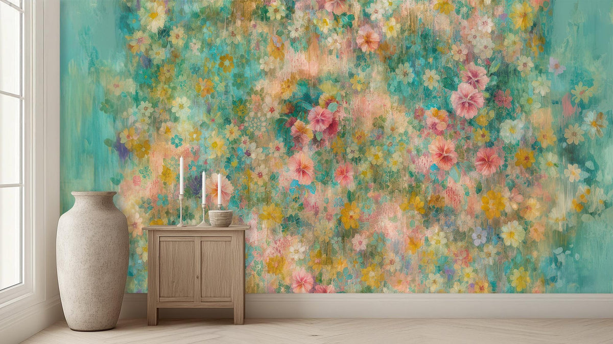 Abstract Multi Color wallpaper for Living Room