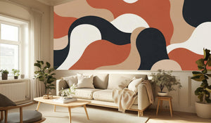 Abstract Multi Color wallpaper for Living Room