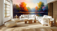 Abstract Multi Color wallpaper for Living Room