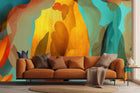 Abstract Multi Color wallpaper for Living Room