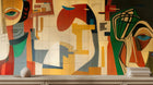 Abstract Multi Color wallpaper for Living Room