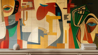Abstract Multi Color wallpaper for Living Room