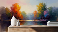 Abstract Multi Color wallpaper for Living Room
