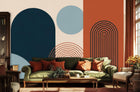 Abstract Multi Color wallpaper for Living Room