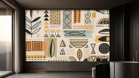 Abstract Multi Color wallpaper for Living Room