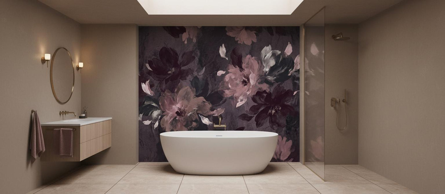 Art Nouveau Multi Color wallpaper for Bathroom