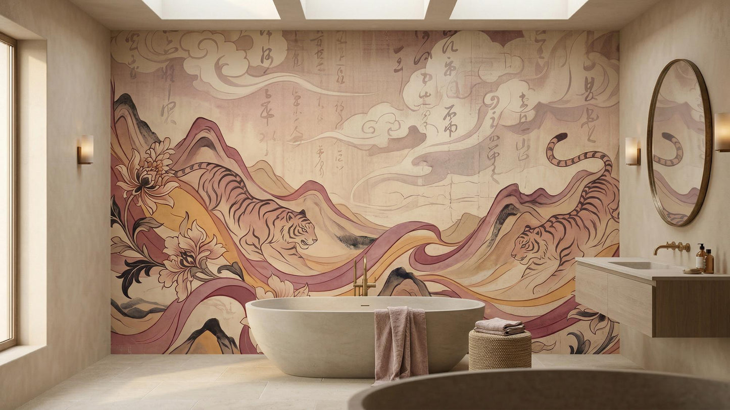 Asian Multi Color wallpaper for Bathroom