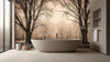 Frosted Forest Pathway Wallpaper