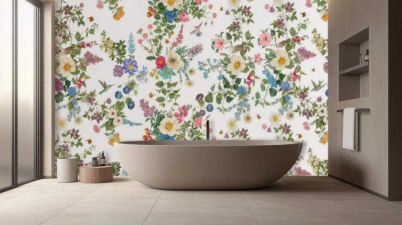 Contemporary Multi Color wallpaper for Bathroom