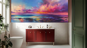 Contemporary Multi Color wallpaper for Bathroom
