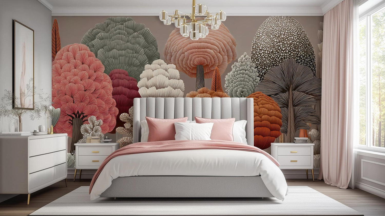 Contemporary Multi Color wallpaper for Bedroom