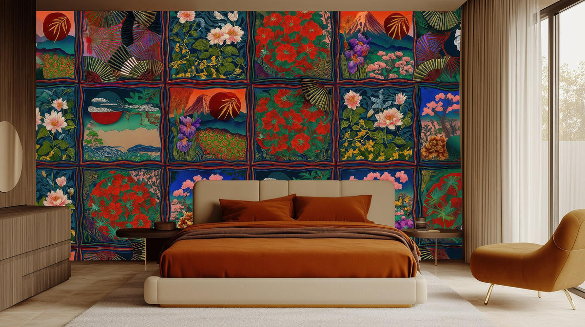 Contemporary Multi Color wallpaper for Bedroom